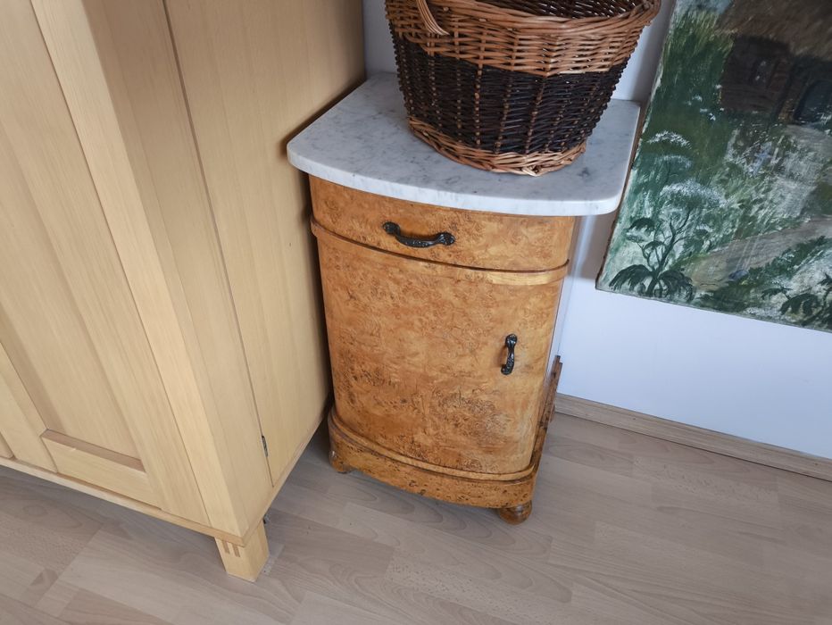 Kompleksowa sypialnia Art Déco – czeczota, marmur (komplet)