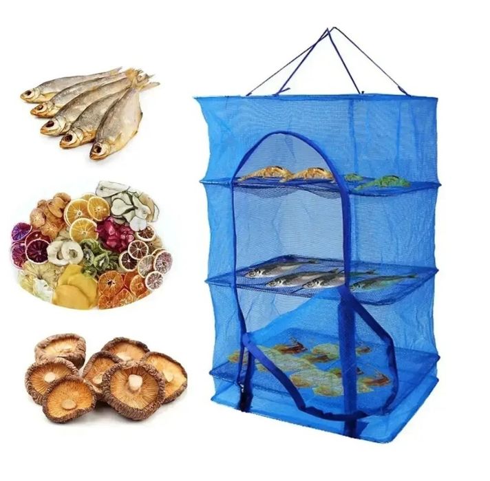 Сетка для сушки рыбы (фруктов и овощей)) Трехъярусная (65*45*45 см)