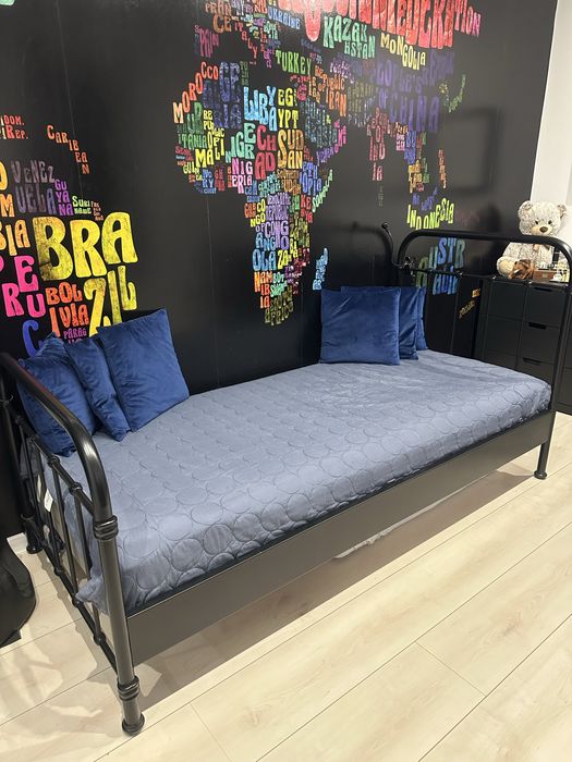 Łóżko młodzieżowe metalowe loftowe