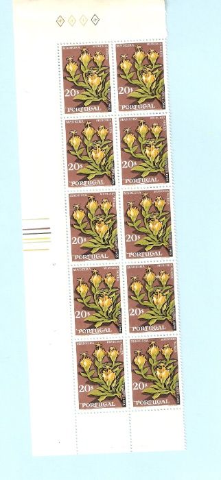 Filatelia Madeira+ Cabral série folhas de 10 selos