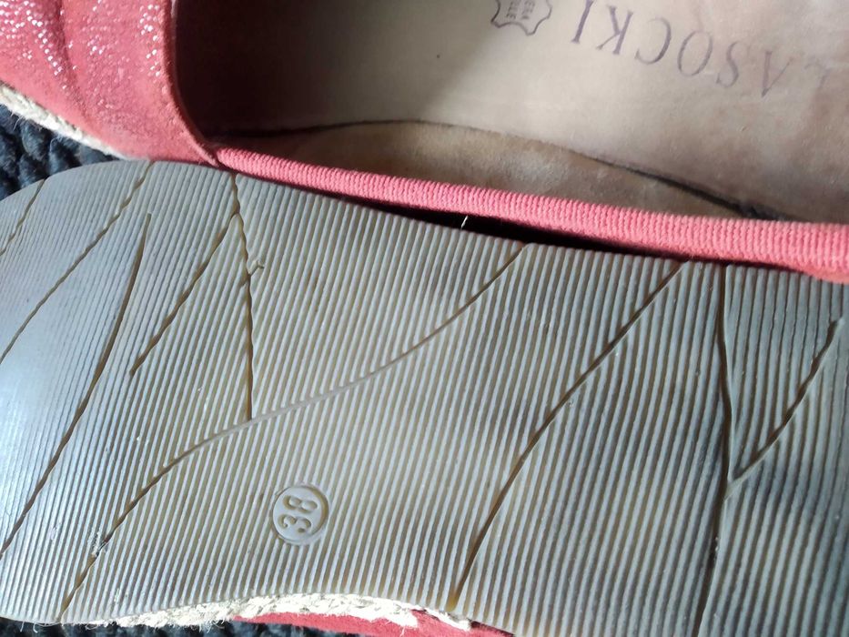 espadryle skórzane Lasocki  38/37/wkladka 24cm