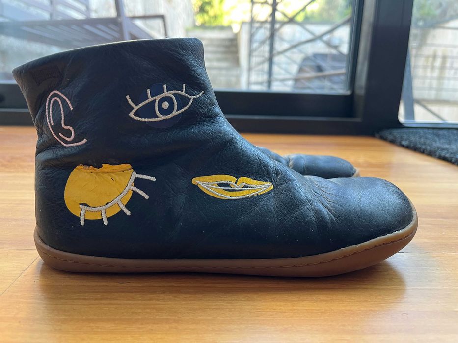 Botas Camper Menina Twins em azul marinho