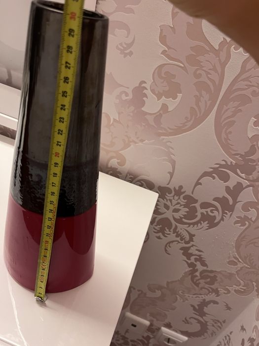 Gray and red ceramic jar64861911925377123