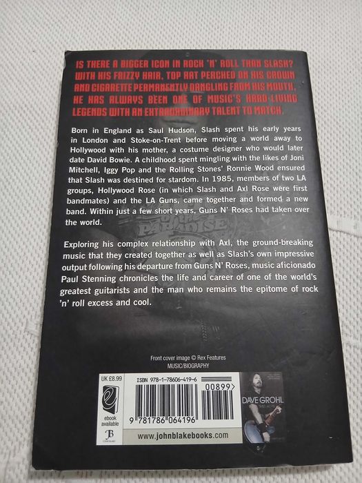 Livro Slash Excess: The Definitive Biography de Paul Stemming em inglês