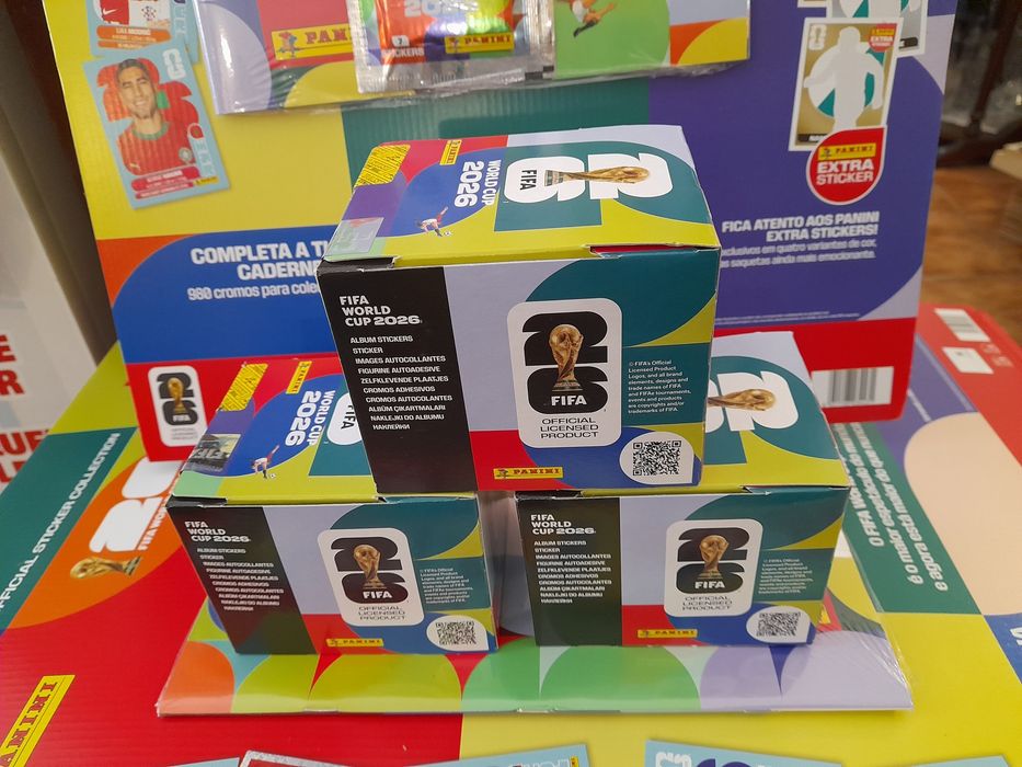 Caixa de Cromos Mundial de Futebol 2026 Panini fechada de origem - 50 Saquetas - Versão original- Selecção de Portugal