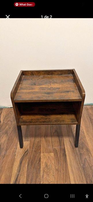 Mesa de Cabeceira Estilo Industrial Loft – Madeira e Ferro