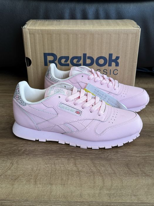 Buty Damskie Reebok Classic Leather Rozmiar 36.5 -23.5 cm Różowe NOWE