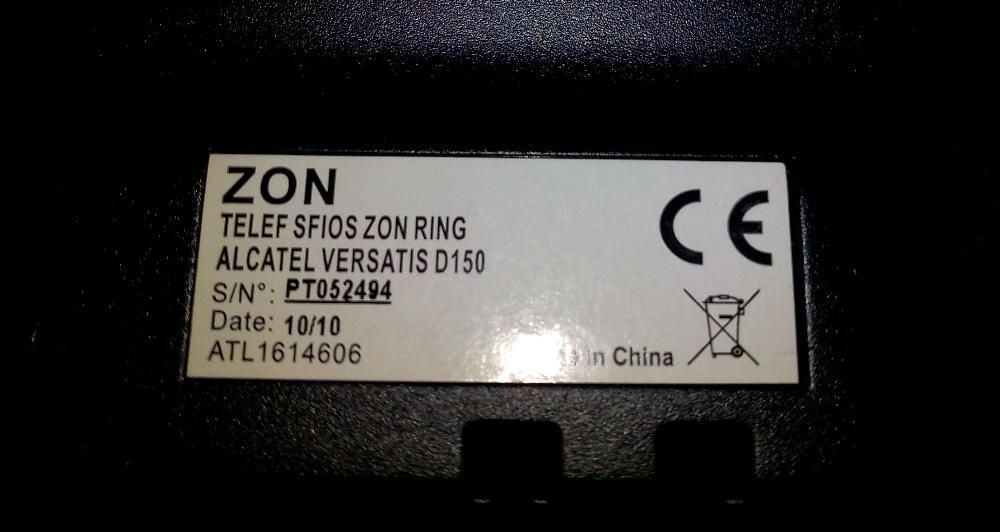 Telefone s/ fios Zon Ring Alcatel Versatis D150 (usado)