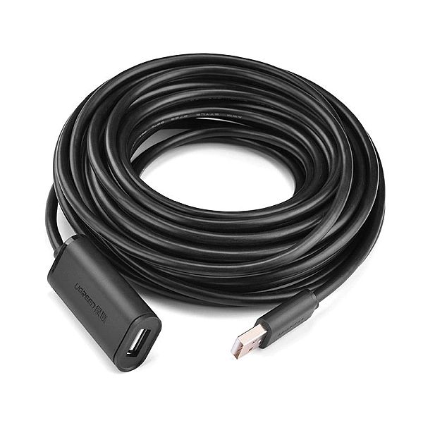 Ugreen kabel aktywny przedłużacz USB 2.0/480 Mbps 10 m czarny (US121,