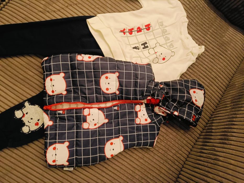 Komplet dziecięcy kamizelka 80