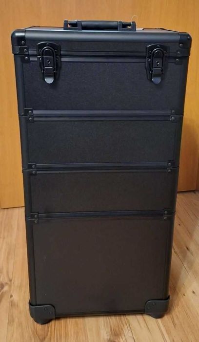 Okazja !!! Kuferek kosmetyczny XXL 4w1 na kółkach 360°