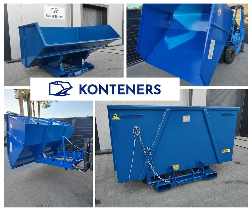 Kontener samowyładowczy Koleba 2m3 piasek/beton/gruz/drewno/ koliba