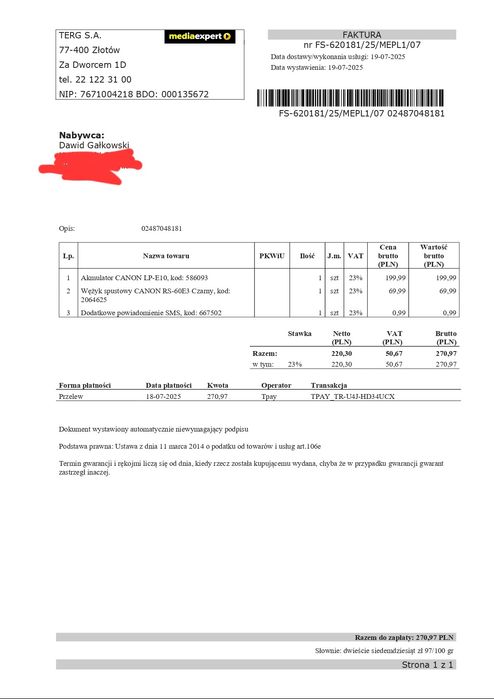 Canon 1100d mały przebieg wężyk 2 baterie