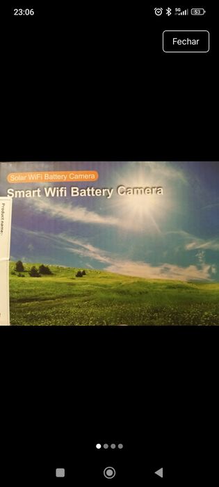 Câmara vigilância wifi bateria solar