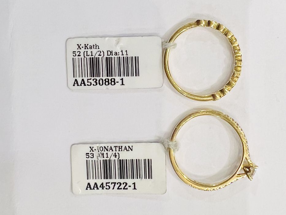 Conjunto nupcial anel diamantes aliança + solitário ouro amarelo 18k