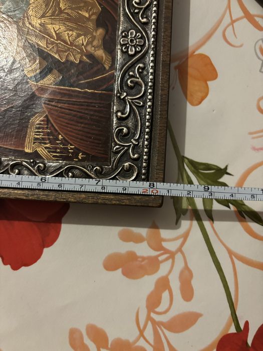 Православная икона Божией Матери с Младенцем Христом, серебряная