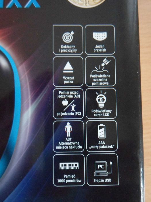 Glukometr Glucomaxx +Paski, Lancety, Nakłuwacz Etui - nowy.