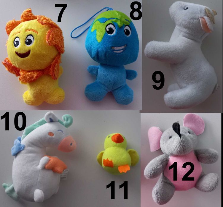 Peluches - vários (pack 6)
