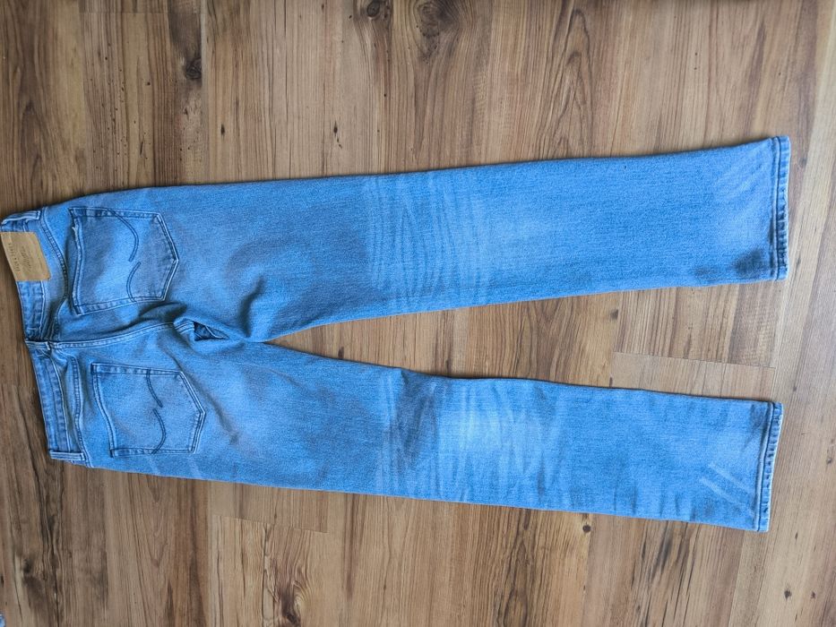 Jack & Jones jeansy męskie 30/34 slim fit niebieskie przecierane