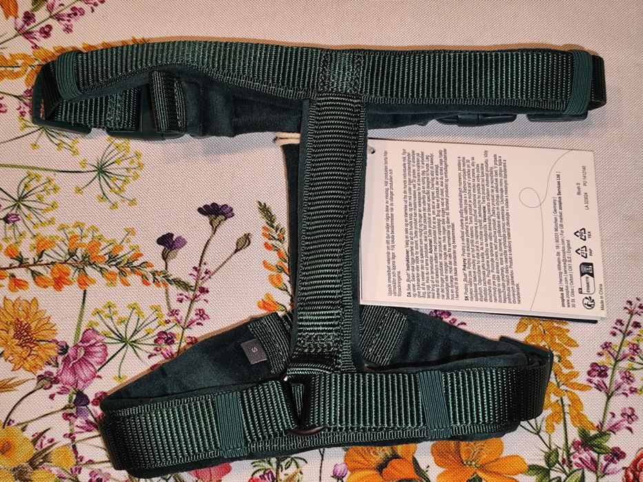 Szelki dla psa Nomad Tales Blush, rozmiar S, butelkowa zieleń