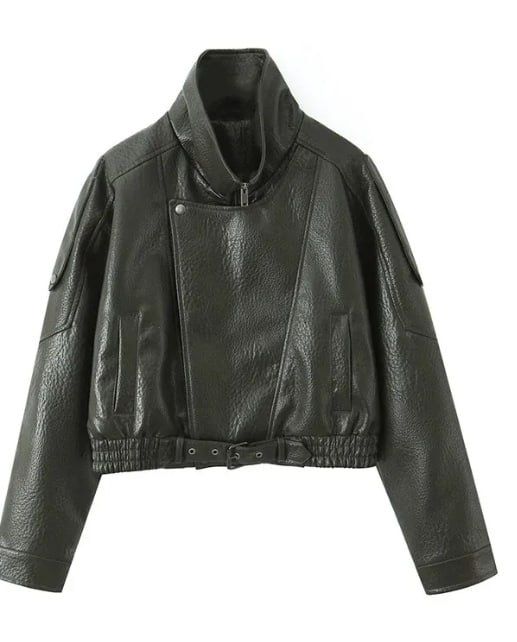 Куртка з зернистої штучної шкіри у стилі Zara