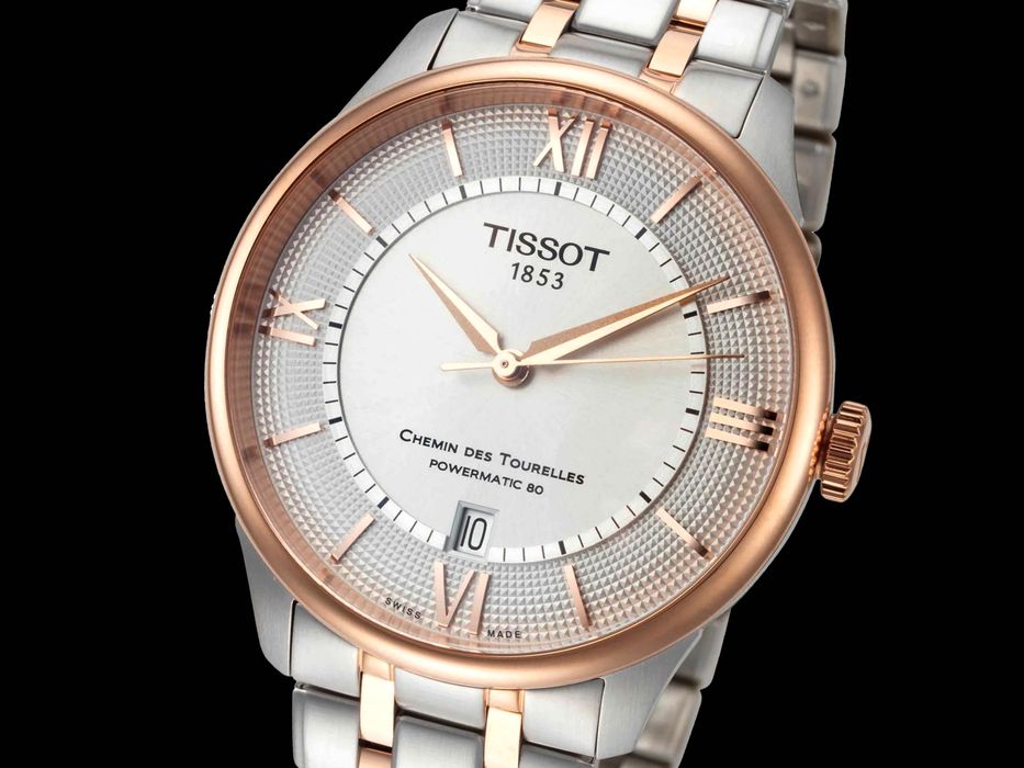 Годинник чоловічий Tissot Chemin des Tourelles T139.807.22.038.00 Powermatic 80 39 мм Sapphire Nivachron Swiss Made Automatic