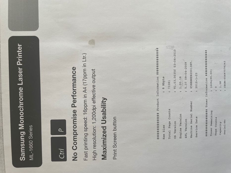 Принтер Samsung 1661