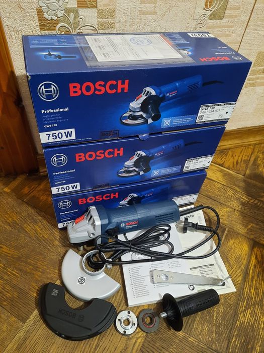 Абсолютно нові,оригінал(04/2025)!!Болгарка Bosch GWS 750,круг 125мм