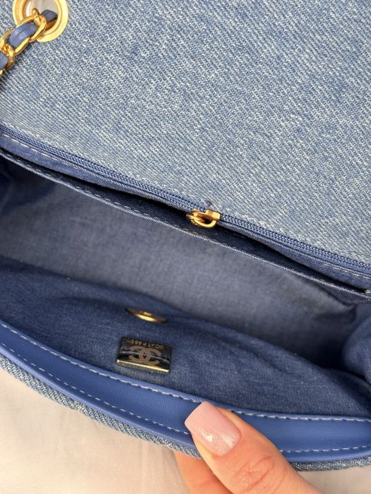 Сумка Chanel Classic Flap Mini Denim Blue