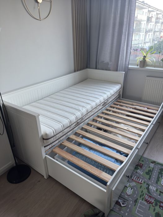 Łóżko rozkladane Hemnes + 2 materace