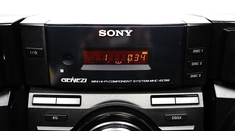 Wieża SONY MHC-EC69 * USB * 3CD zmieniarka * MP3 * Cd-R * 50W Radio FM