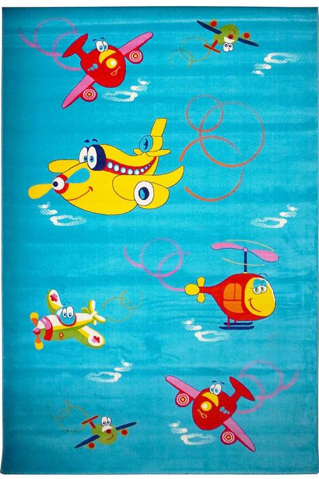 Детский коврик. Ковёр в детскую. Коврик детский Самолётики 0,8х1,5м.