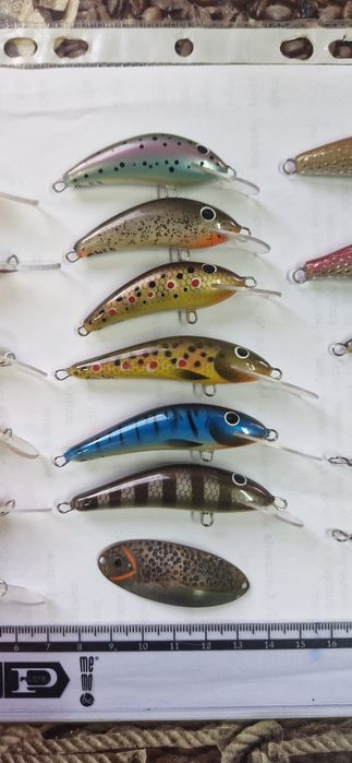 Woblery trociowe pstragowe obrotowki handmade