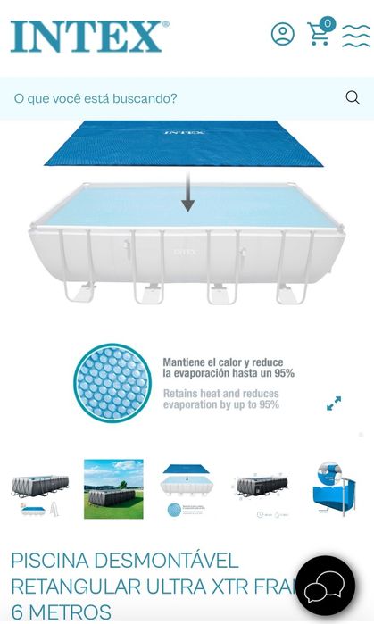 Piscina desmontável retangular Ultra XTR Frame de 6 metros Intex