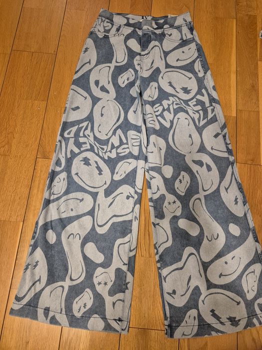 Spodnie wide leg h&m 158 idelane,jeans elastyczny