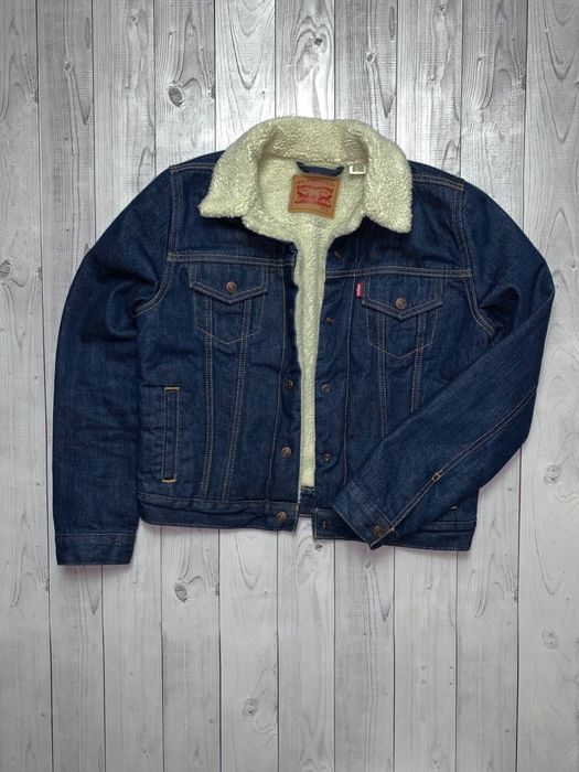 Шерпа жіноча levis джинсовка левайс джинсова куртка з овчиною