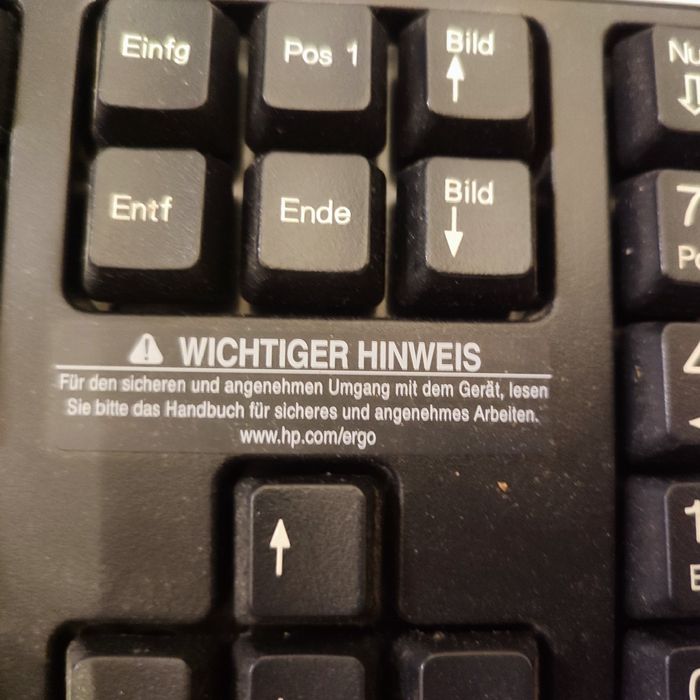 Profesjonalna Klawiatura komputerowa niemiecka HP