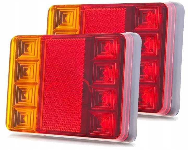 2x LAMPA TYLNA Zespolona Do Przyczepy DIODOWA LED 12V Zestaw