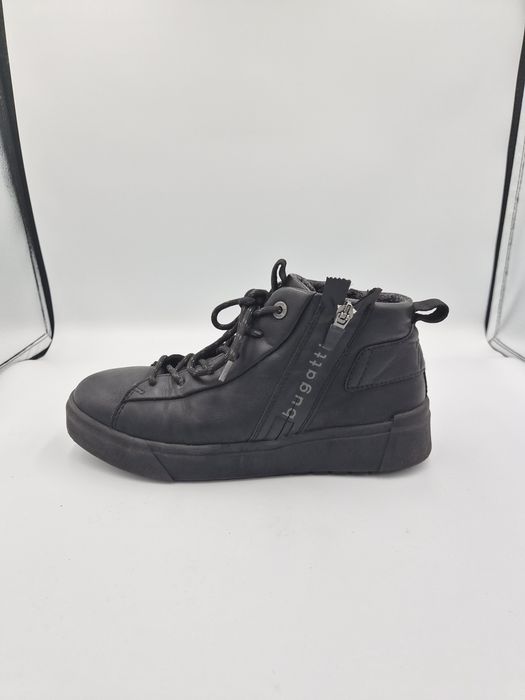 Sneakersy męskie czarne bugatti 40 skóra ekologiczna
