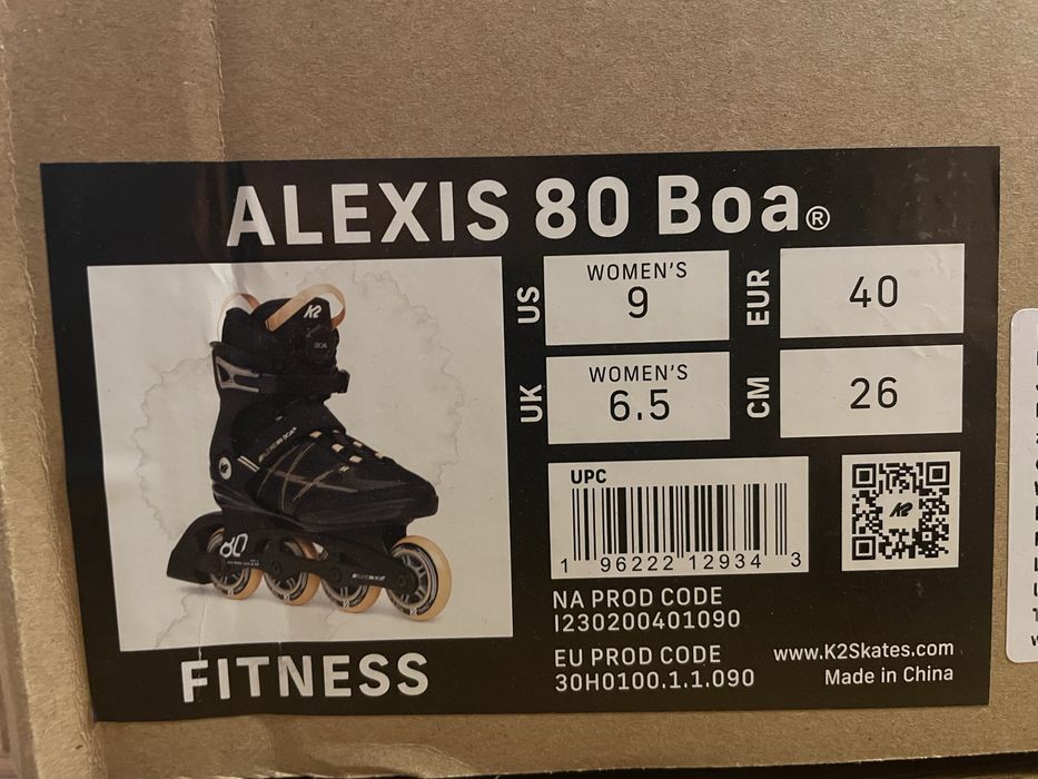 Rolki damskie K2 Alexis 80 BOA rozm. 40 Super Stan !