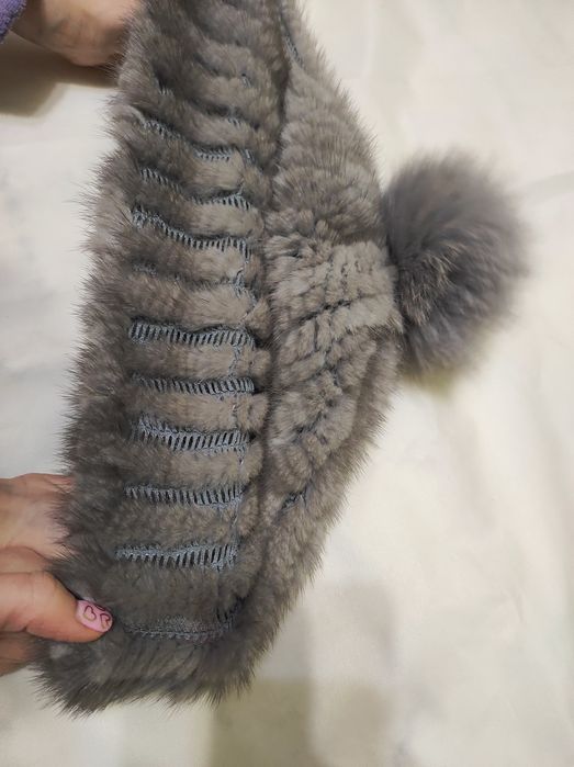 Шапка норкова натуральна one size як нова