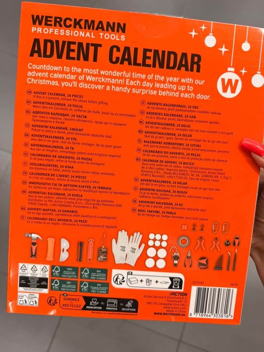 Calendario do advento de ferramentas