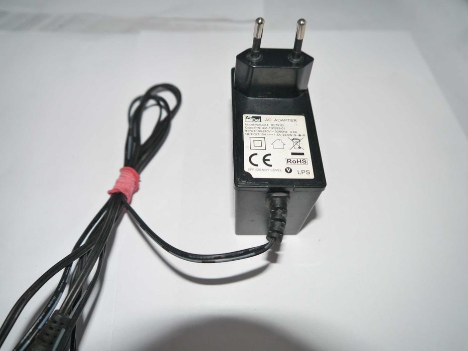 Zasilacz wtyczkowy 15V 1.5A  22,5 wtyk: 4,8mm x 1,7 mm