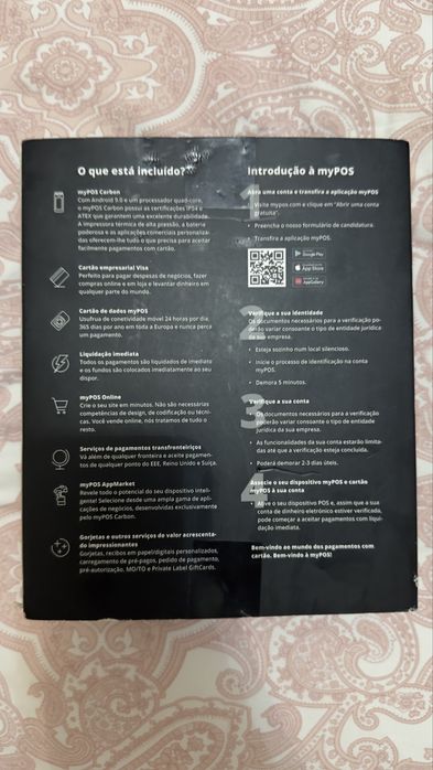 Terminal de Pagamento myPOS Carbon – POS Móvel Inteligente