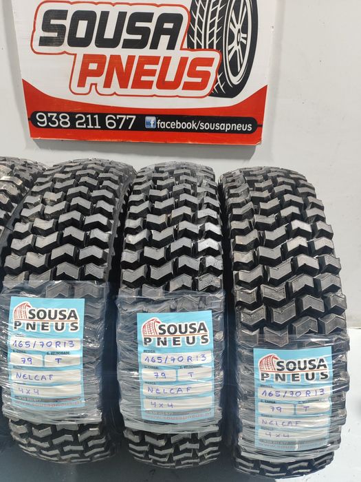 4 pneus Nelcaf novos 165-70R13 Oferta da entrega