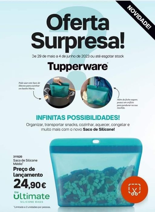 Sacos de Selicone - tupperware