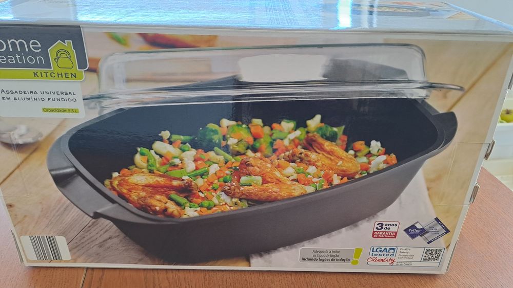 Assadeira em alumínio fundido 5,5 l NOVA