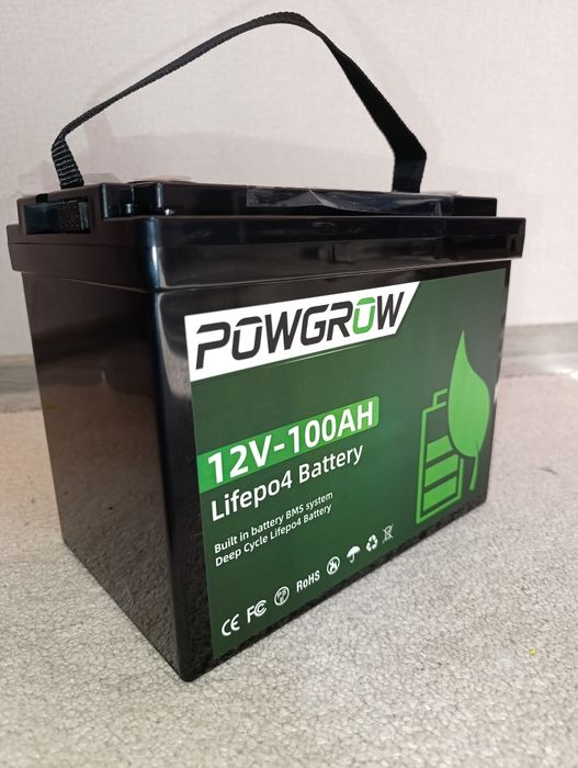 POWGROW LiFePO4 IBattery-PO-12V-100AH 12 V акумулятор