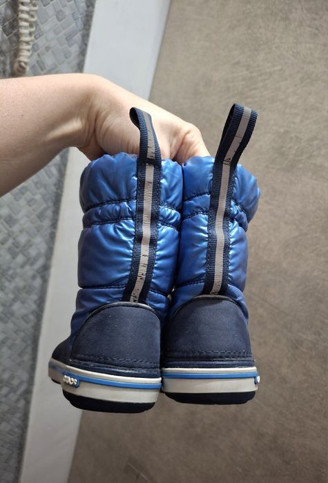 Чоботи дутики Crocs Kids Crocband Iri Gust Boot Темно-сині розміри C6