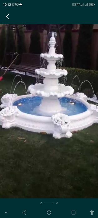 Фонтан садовий з мармурової крихти і високоякісного бетону Б550.